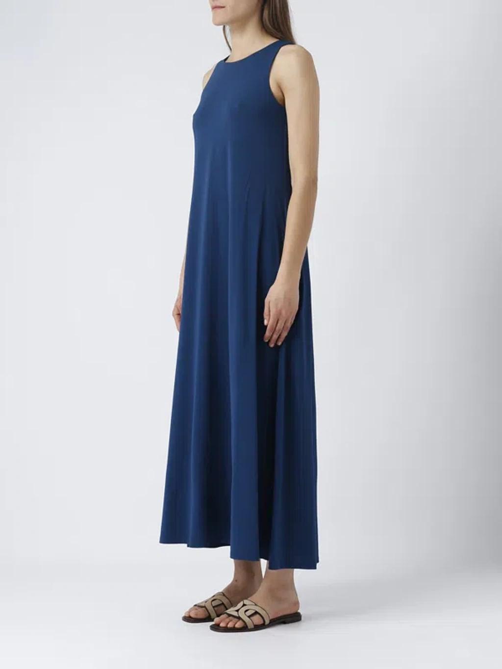 MAX MARA Supremo Jersey Sleeveless Dress In Blue Product Image