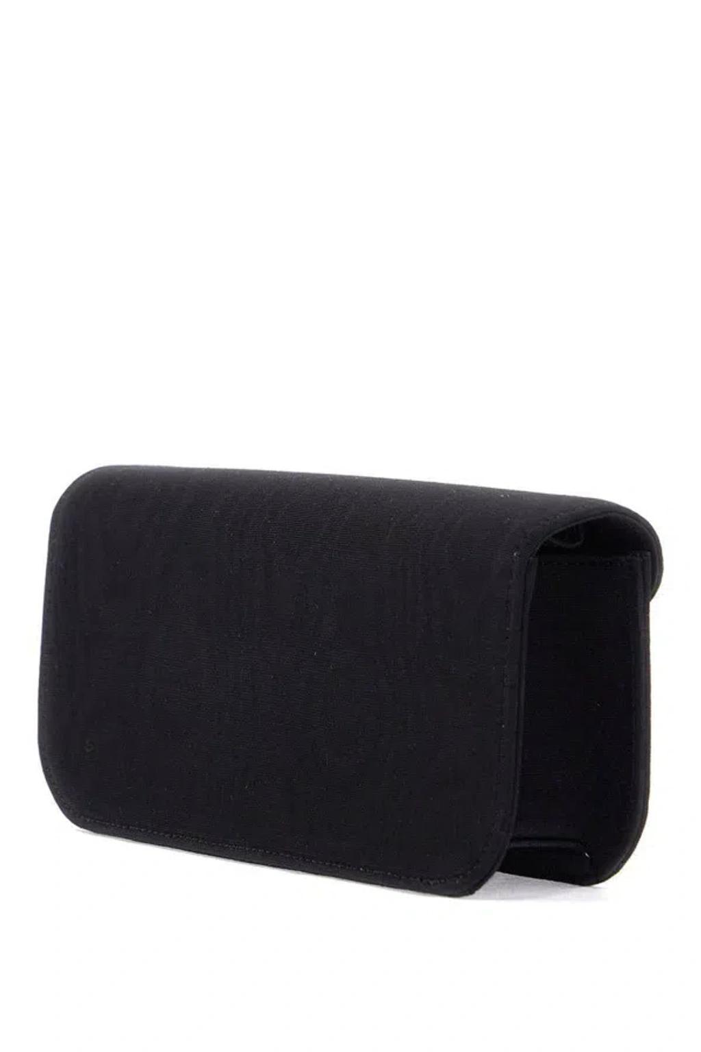 VALENTINO GARAVANI Locò Clutch In Moire Fabric In Black Product Image