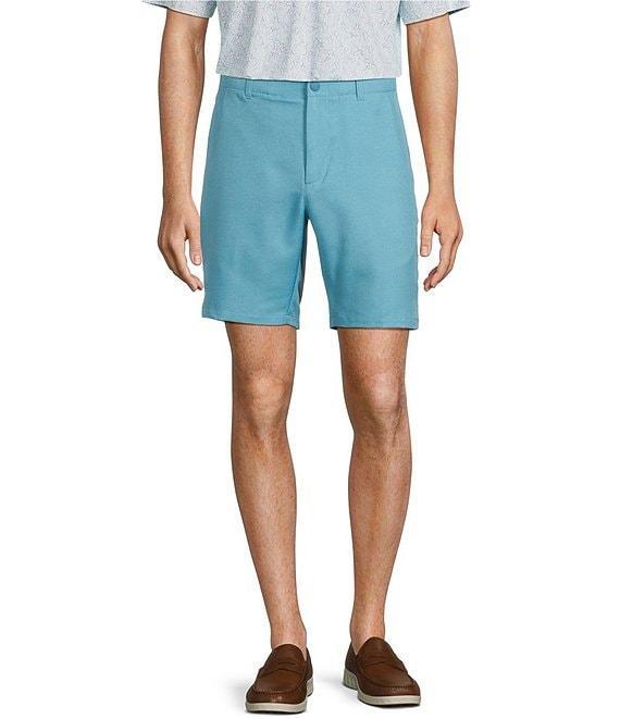 Roundtree & Yorke Performance Stretch Fabric Classic Fit Flat Front 8#double; Horizontal Texutred Shorts Product Image