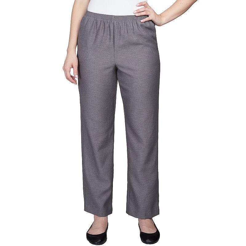 Petite Alfred Dunner Classic Pull-On Straight-Leg Pants, Women's,  Product Image