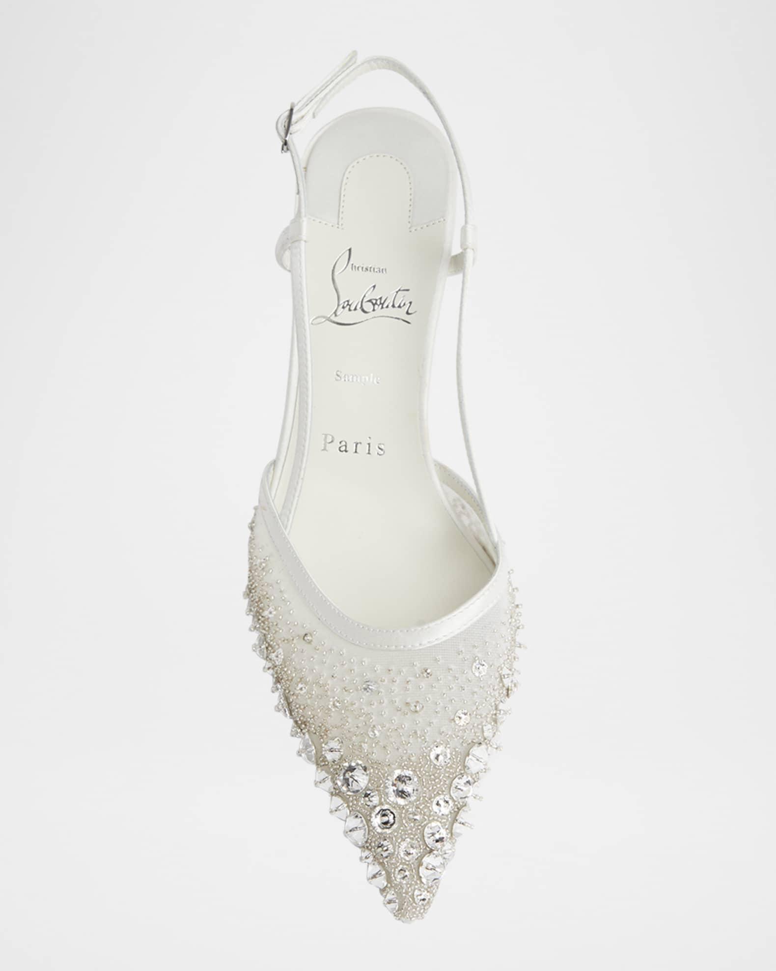 Miss Z Sparkling Red Sole Slingback Pumps Product Image