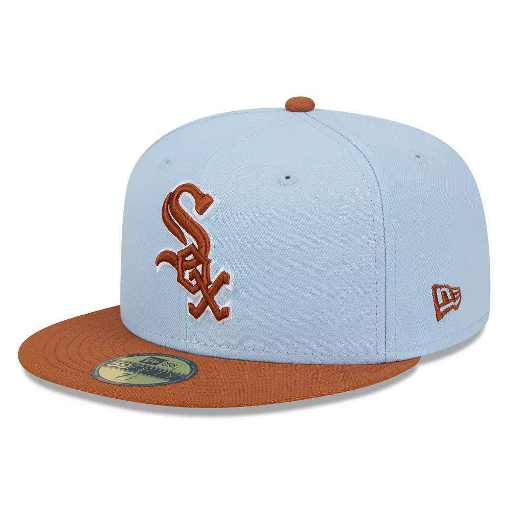 Men's New Era Light Blue/Brown Chicago White Sox Spring Color Basic Two-Tone 59FIFTY Fitted Hat, Size: 7 7/8 Product Image