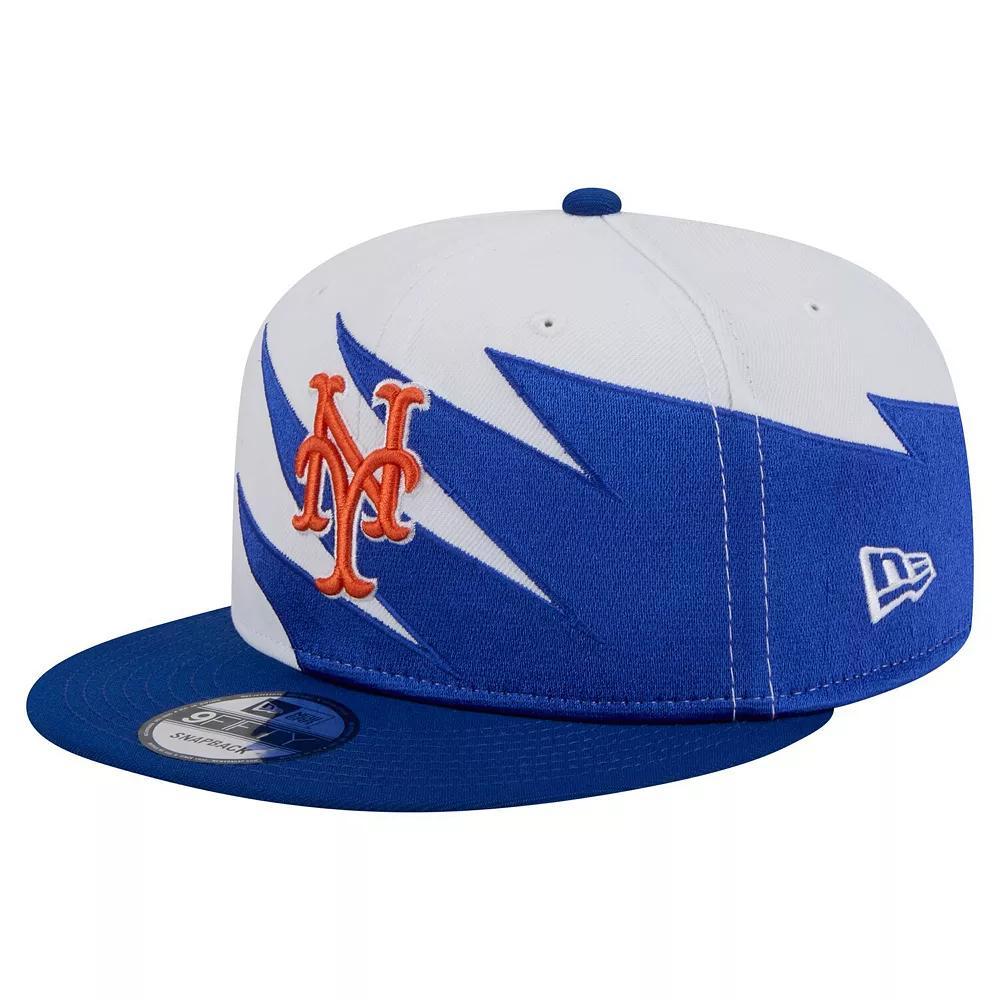 Men's New Era Royal/White New York Mets Jagged 9FIFTY Snapback Hat, Blue Product Image