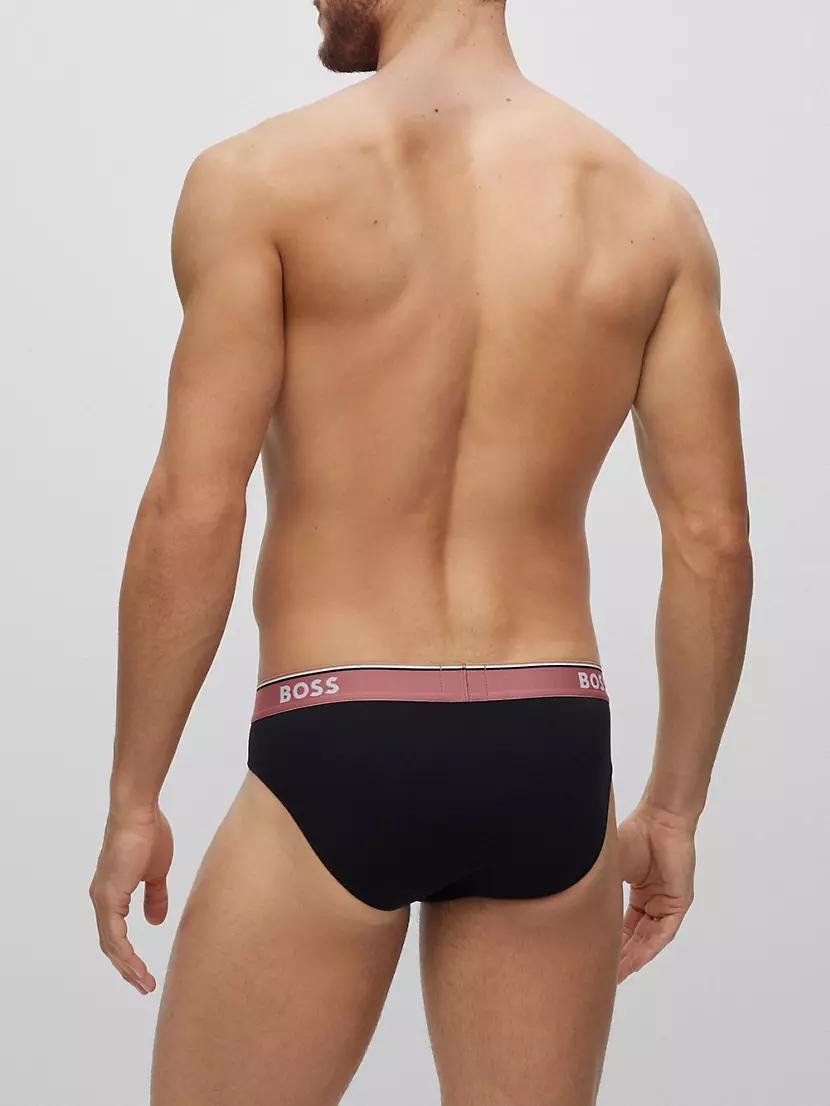 Three-Pack Of Regular-Rise Stretch-Cotton Briefs Product Image