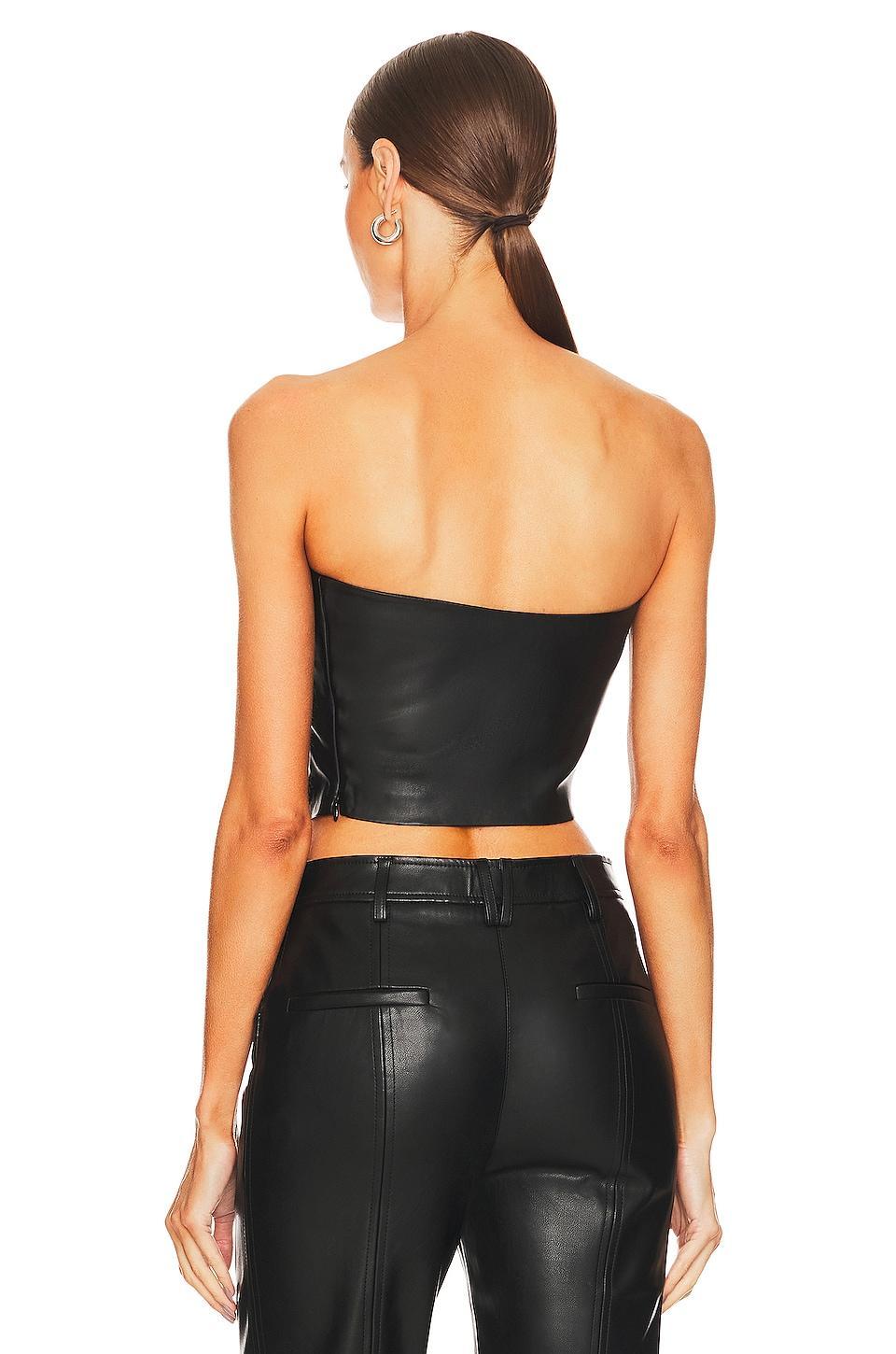 Womens Faux Leather Tube Top Product Image