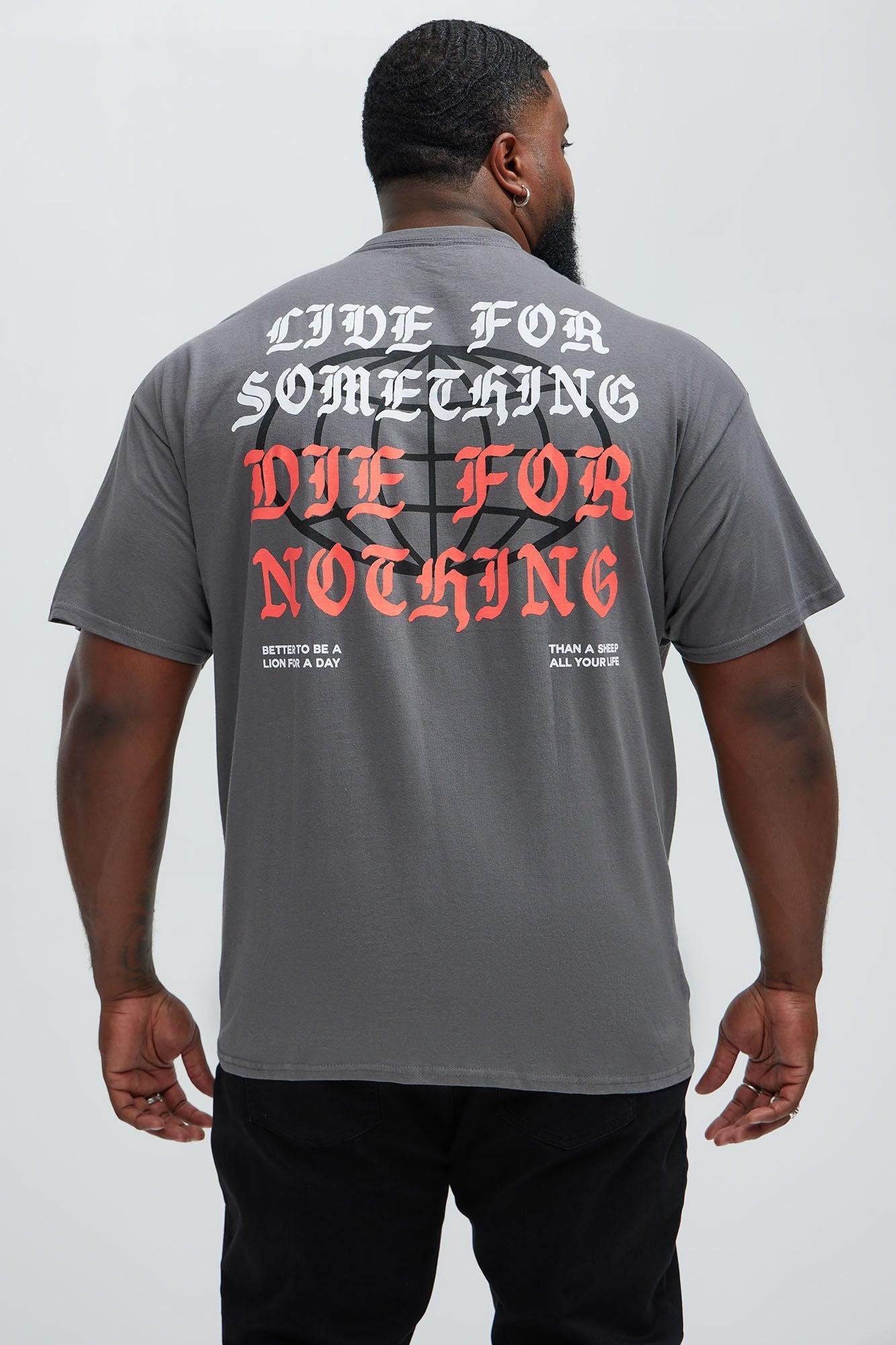 Live For Something Short Sleeve Tee - Charcoal Product Image