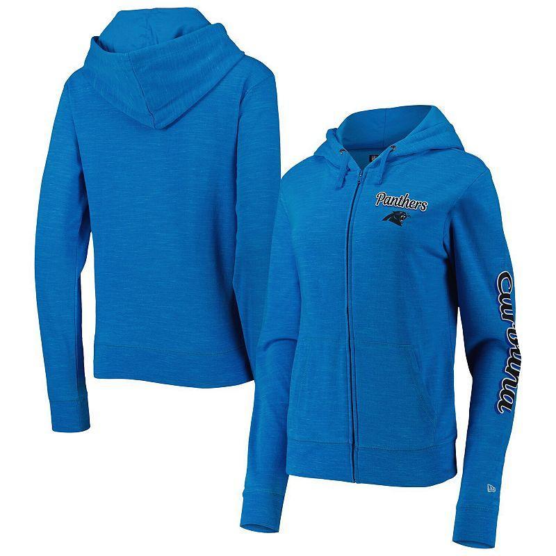 Womens New Era Carolina Panthers Reverse Full-Zip Hoodie Product Image