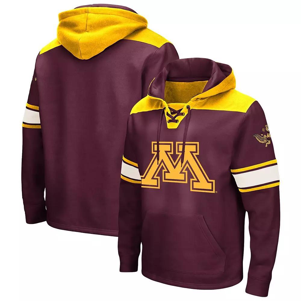 Men's Colosseum Maroon Minnesota Golden Gophers Big & Tall Hockey Lace-Up Pullover Hoodie, Size: 6XB, Red Product Image