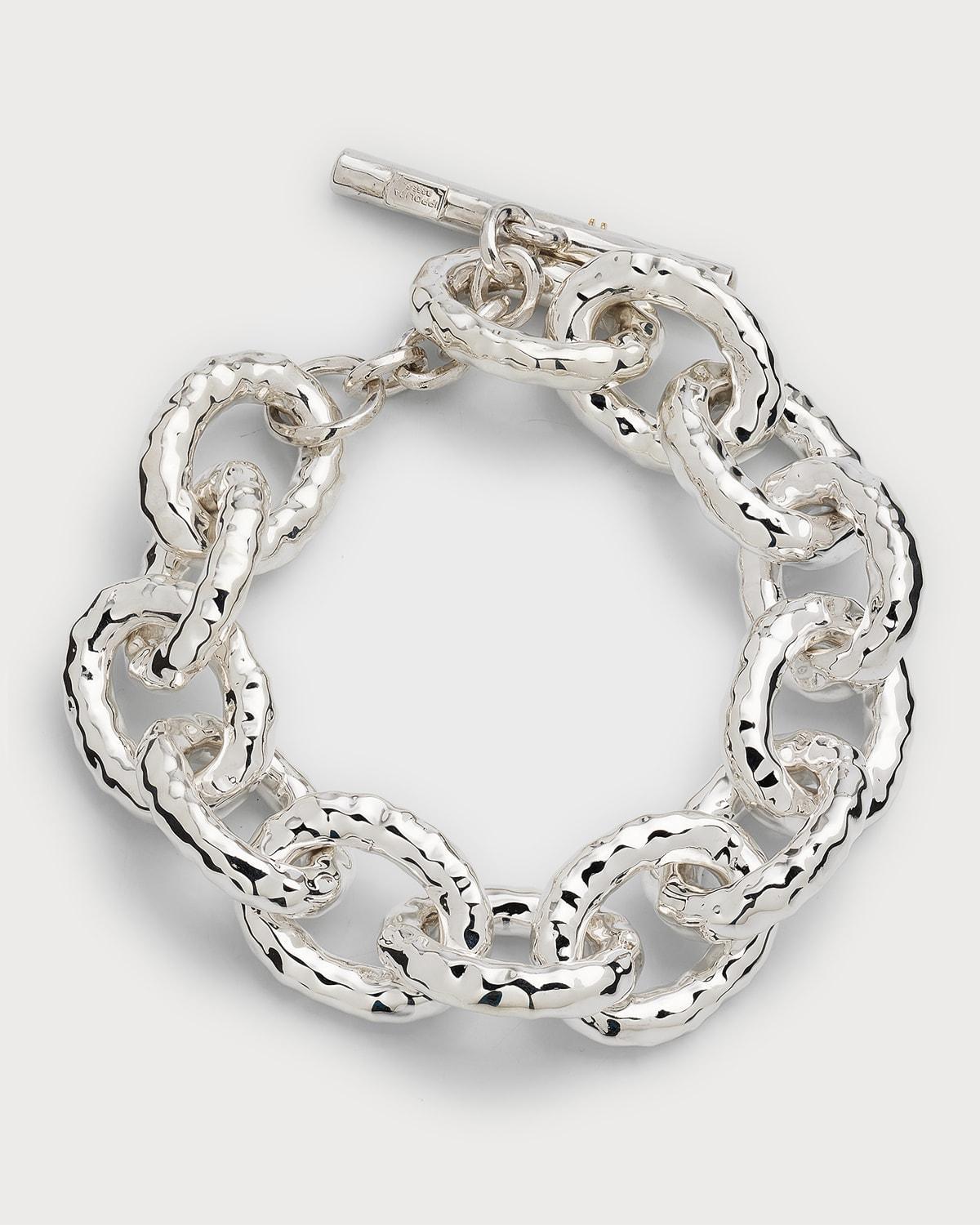 Womens Classico Jumbo Sterling Silver Hammered Bastille Link Bracelet Product Image