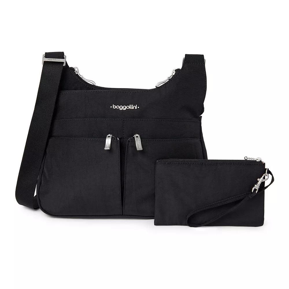 Women's Baggallini Cross Over Crossbody Bag with RFID Blocking Wristlet, Apple Product Image