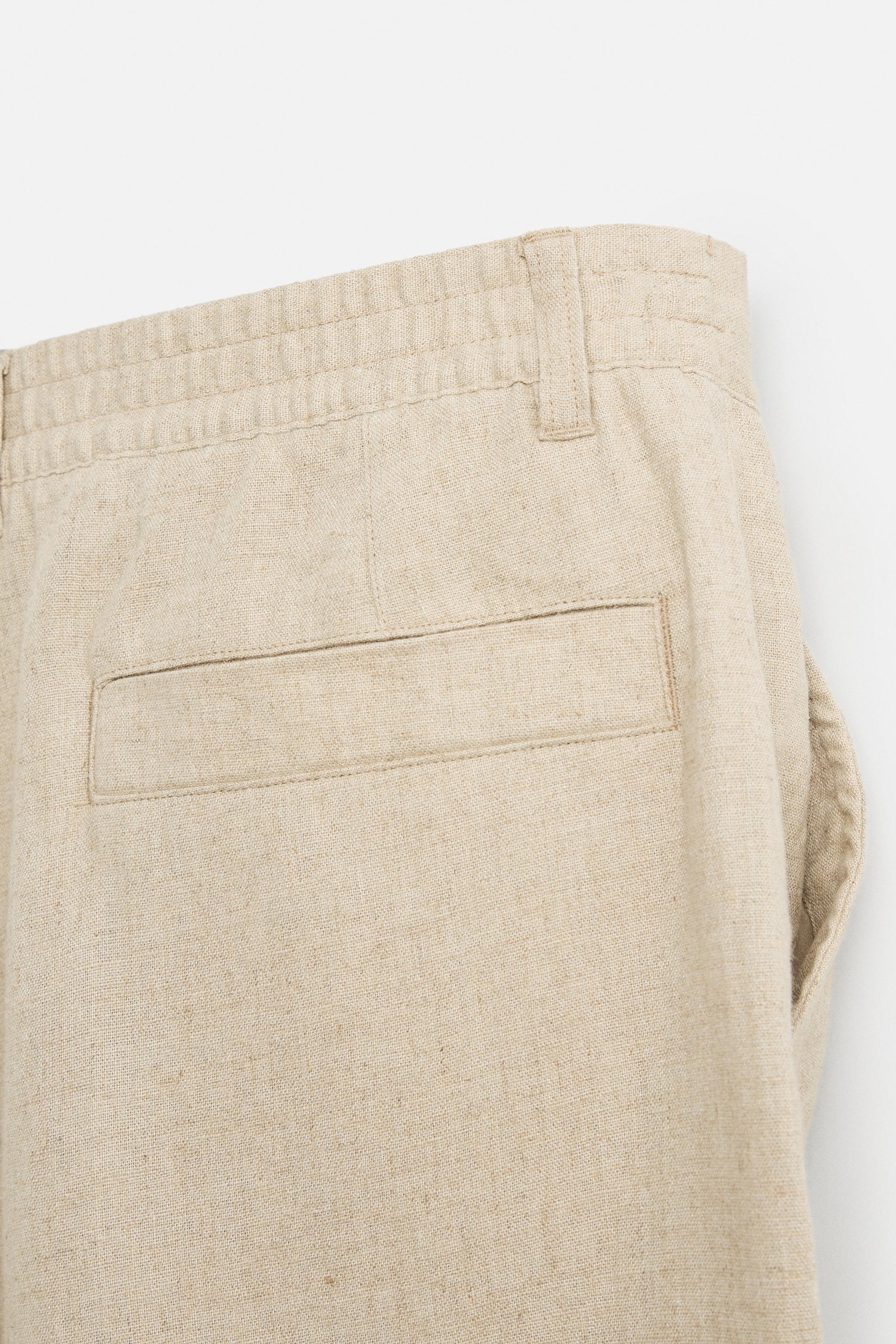 LINEN-VISCOSE OVERSIZED SHORTS Product Image