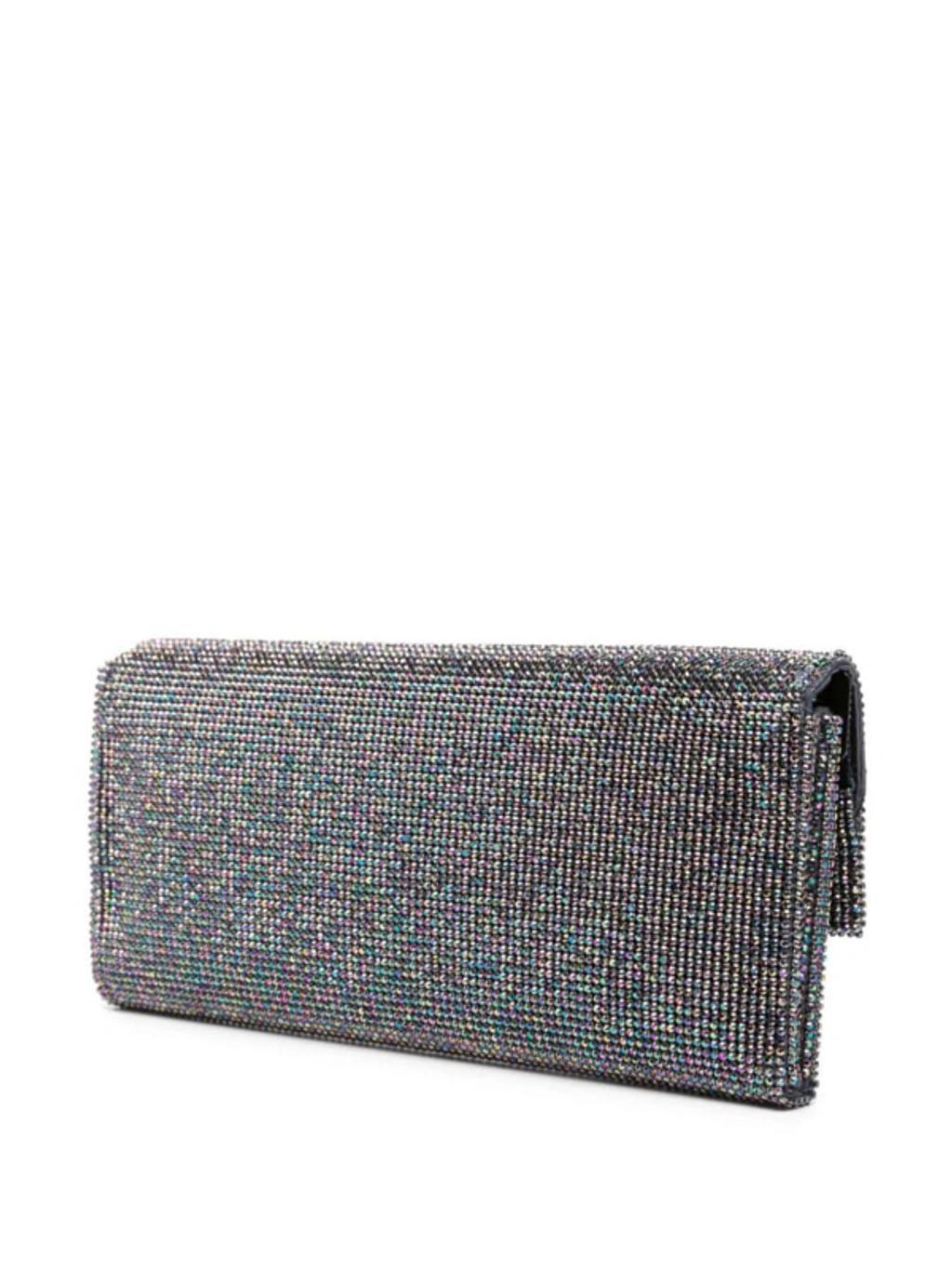 BENEDETTA BRUZZICHES Vittissima La Grande Crystal-embellished Clutch Bag In Grey Product Image