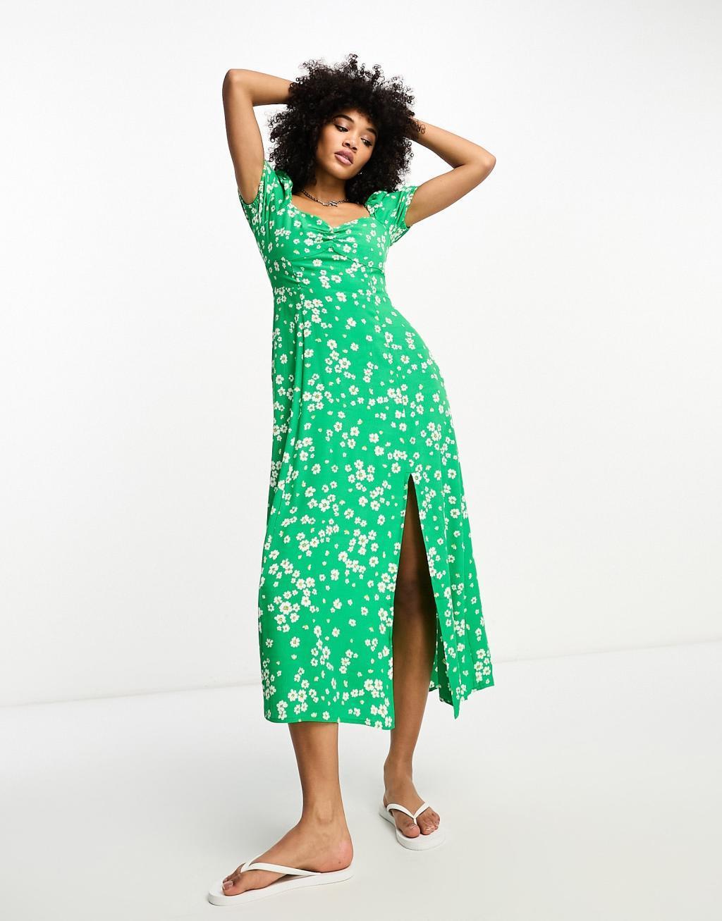 & Other Stories puff sleeve midi dress Product Image