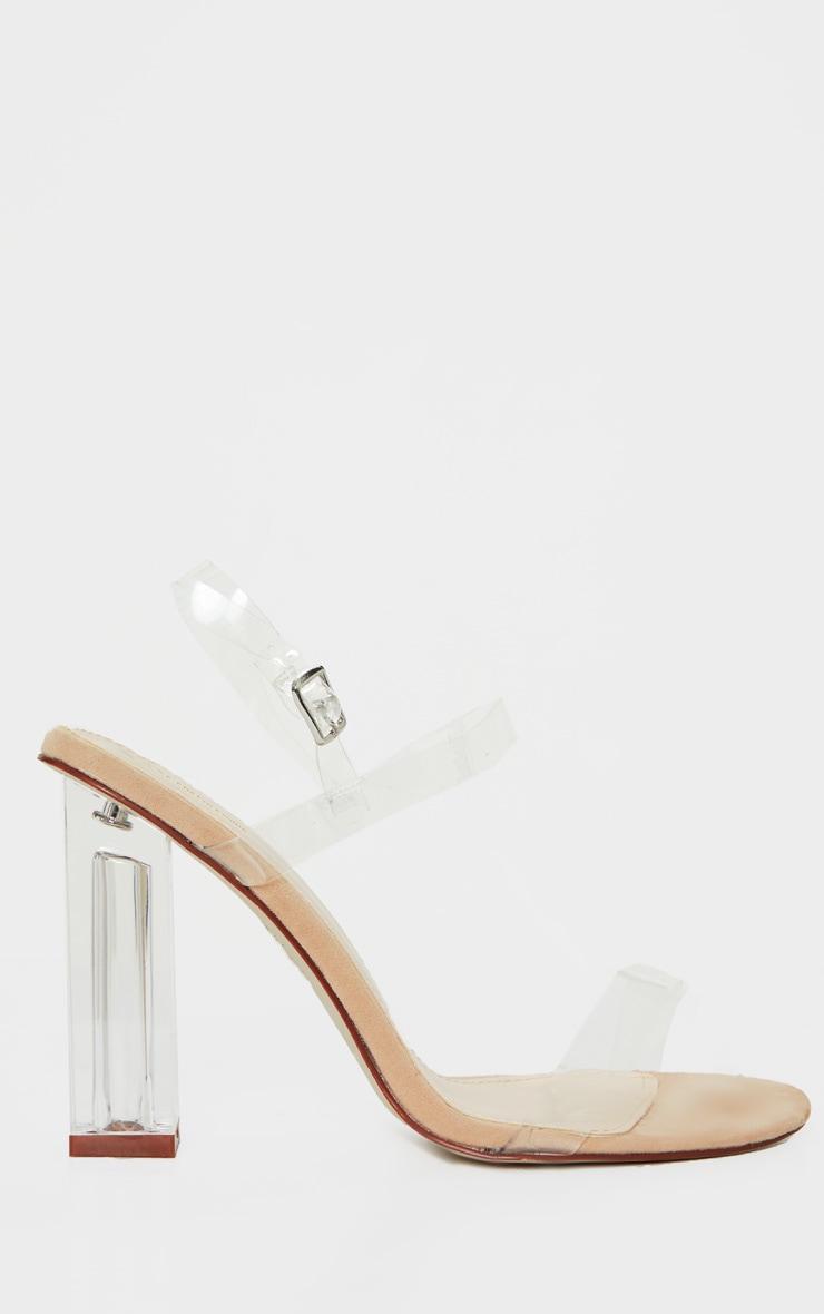 Clear Block Heel Strappy Sandal Product Image