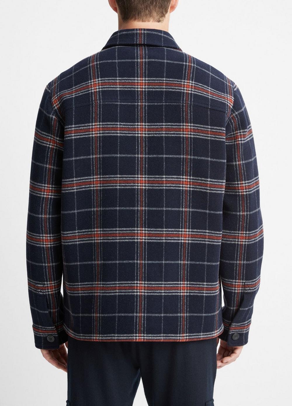 Plaid Wool-Blend Shirt Jacket Product Image