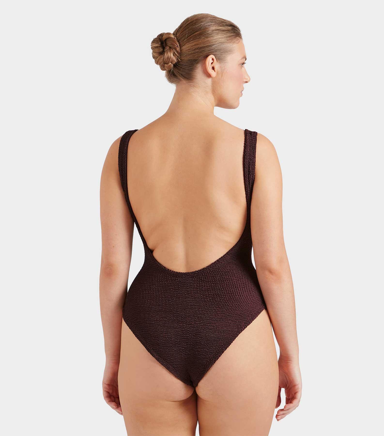 Square Neck Swim - Metallic Chocolate Product Image