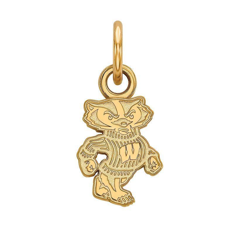 LogoArt 14k Gold Wisconsin Badgers Bucky Badger Pendant, Womens 14k Yellow Gold Product Image