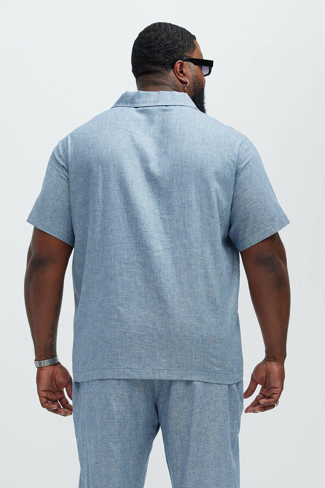 Bahamas Linen Shirt - Blue Product Image