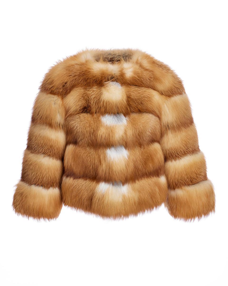 Collarless Fox Jacket Product Image