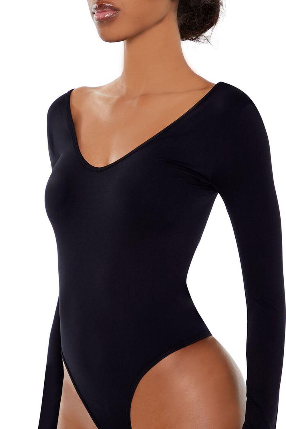 Seamless Thong V-Neck Bodysuit | Forever 21 Product Image