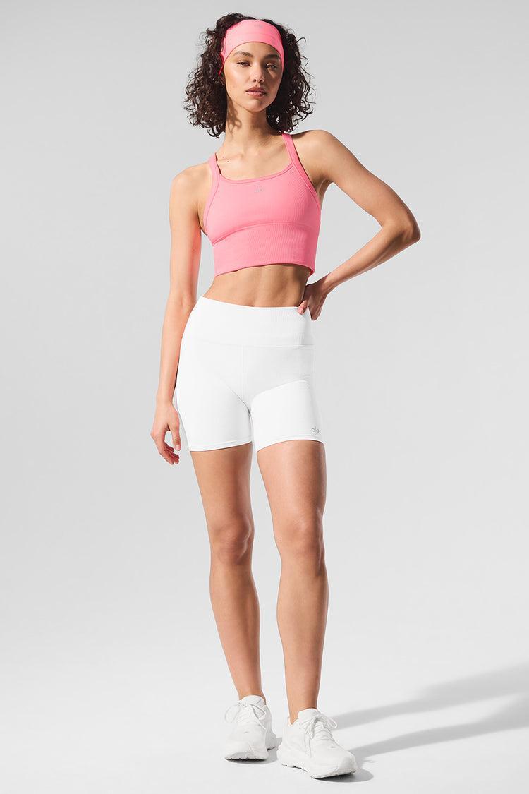 Seamless Ribbed Favorite Bra Tank - Neon Bubblegum Product Image