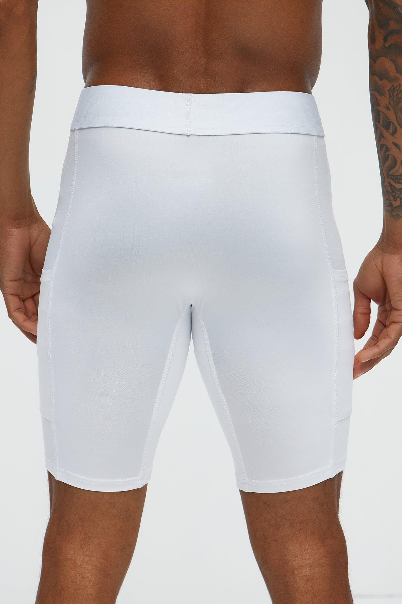 Vital Base Layer Compression Short - White Male Product Image