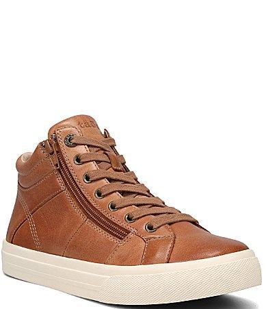 Taos Footwear Womens Winner High Top Leather Side Zip Sneakers Product Image