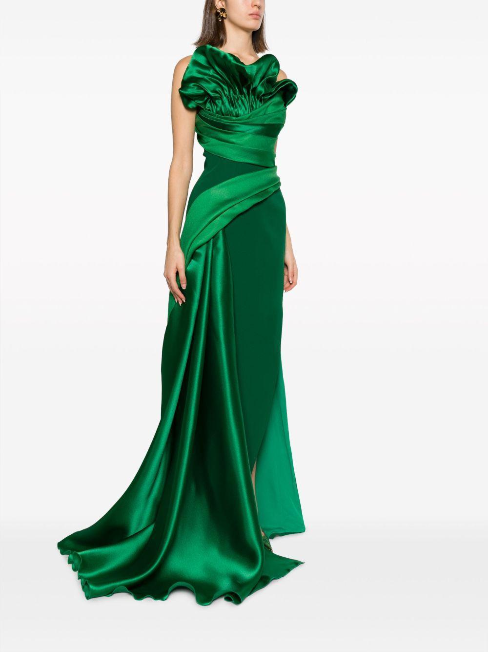 draped strapless gown  Product Image