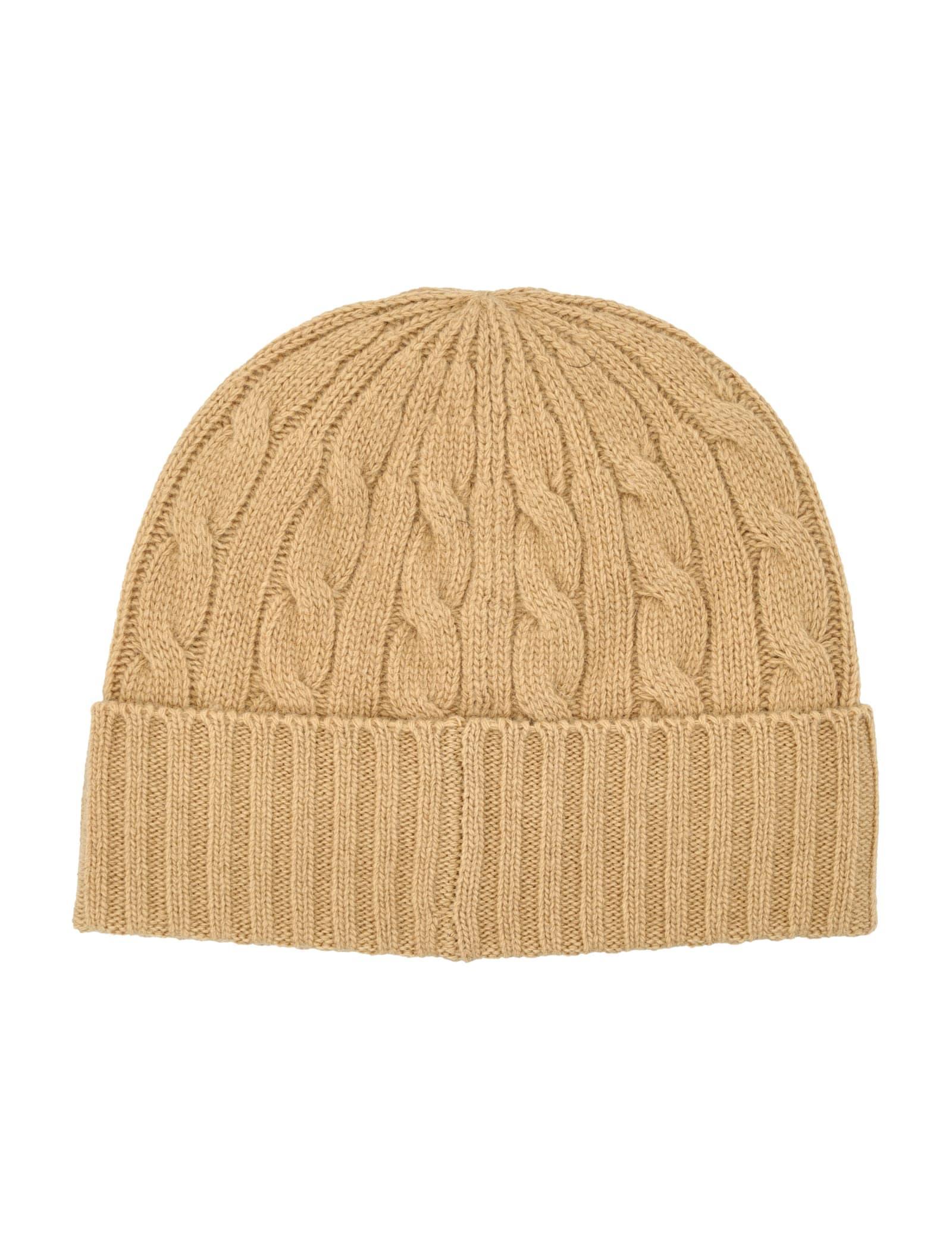 POLO RALPH LAUREN Cable Beanie In Beige Product Image