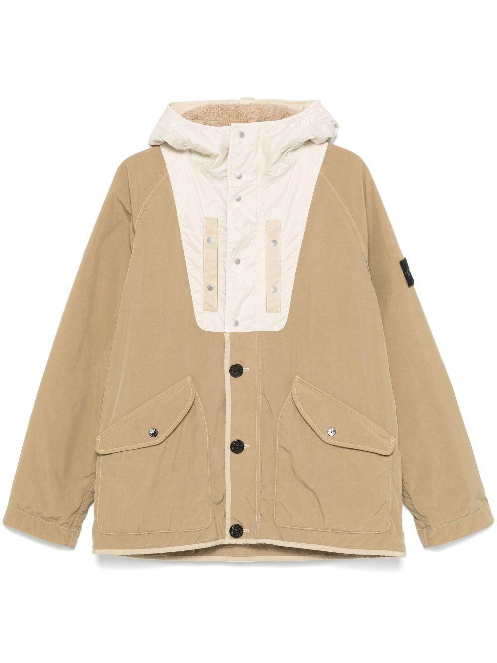 STONE ISLAND Panama Jacket In Beige Product Image