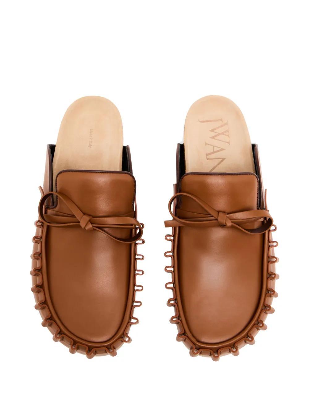 ruffled leather mules Product Image