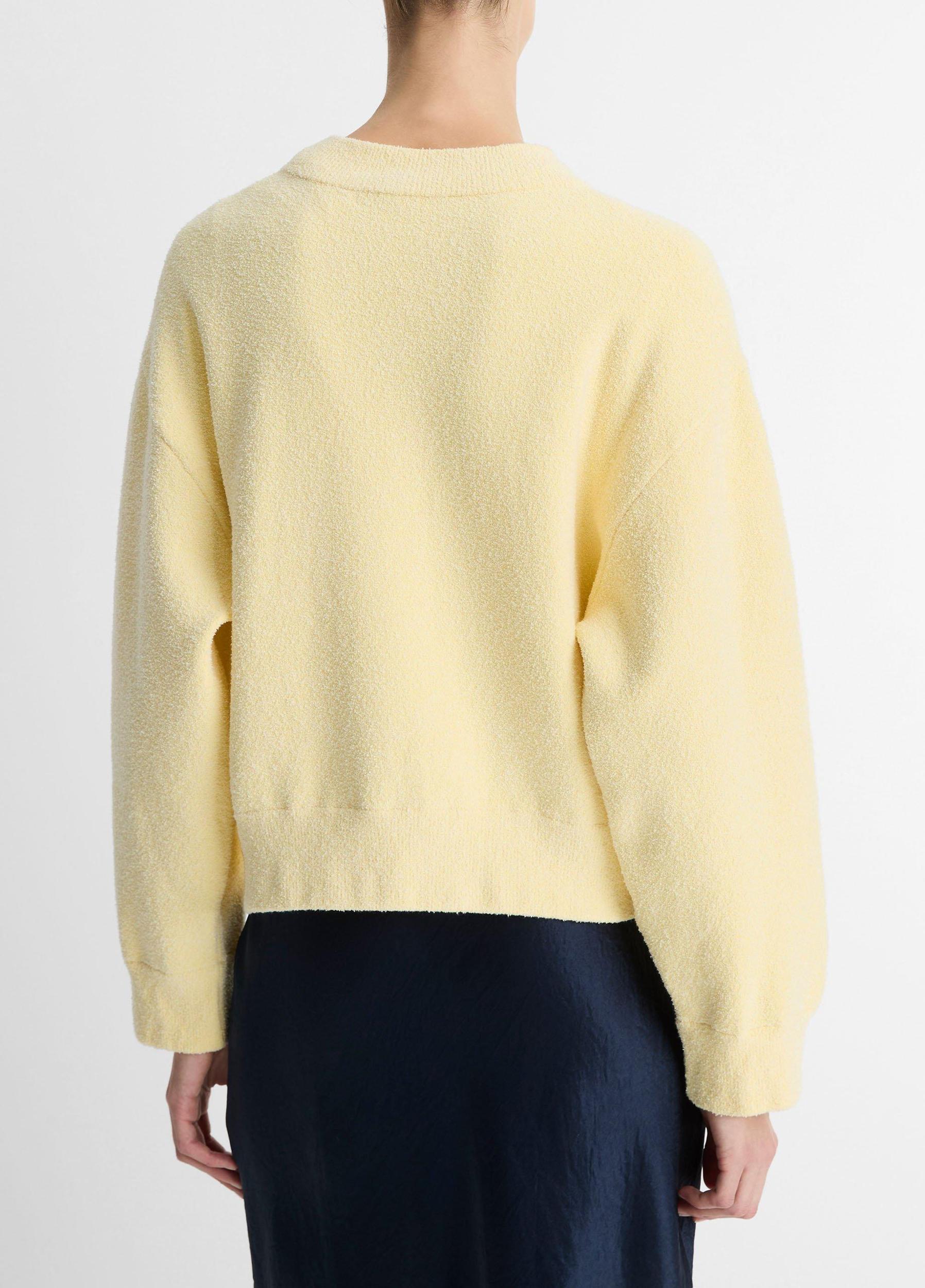 Structured Cotton-Blend Bouclé Sweater Product Image