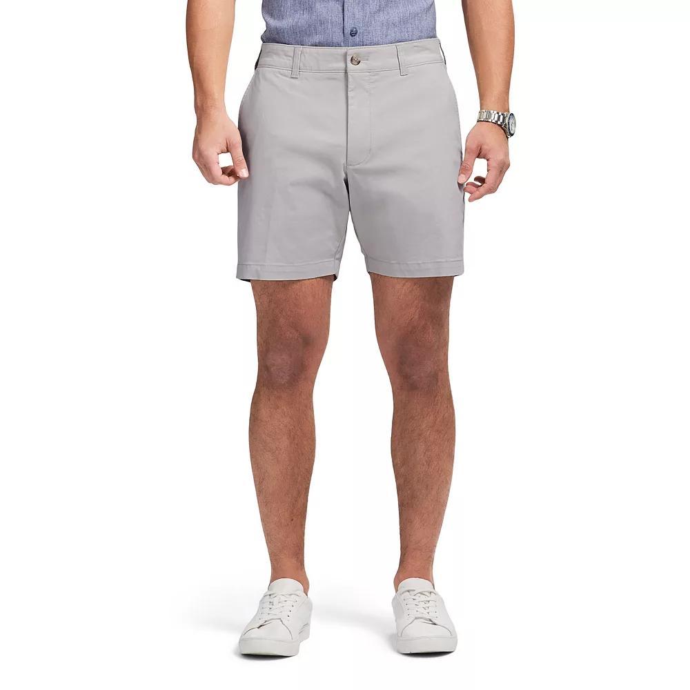 Men's IZOD Saltwater 7-Inch Flat Front Chino Shorts,  Product Image