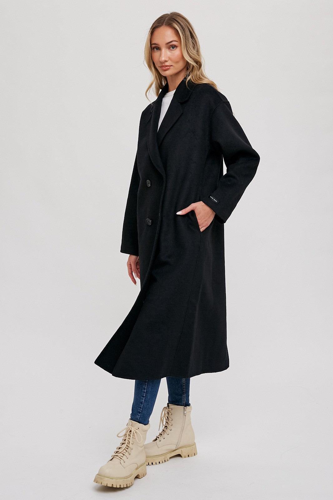 Double Breasted Longline Coat Product Image