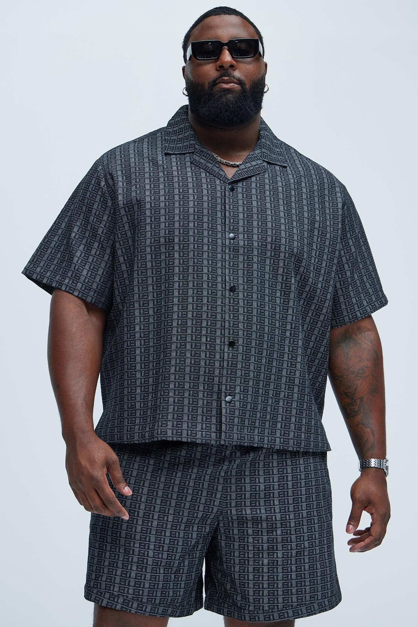 Berkeley Jacquard Shirt - Charcoal Product Image