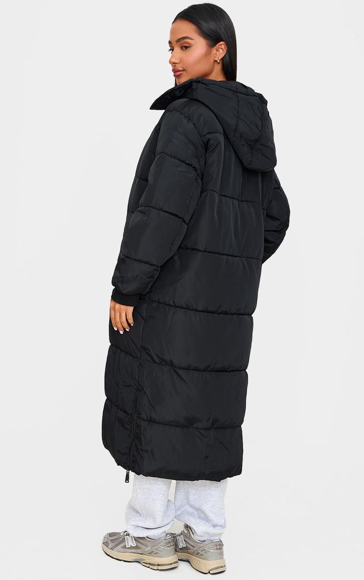 Petite Black Longline Puffer Coat Product Image