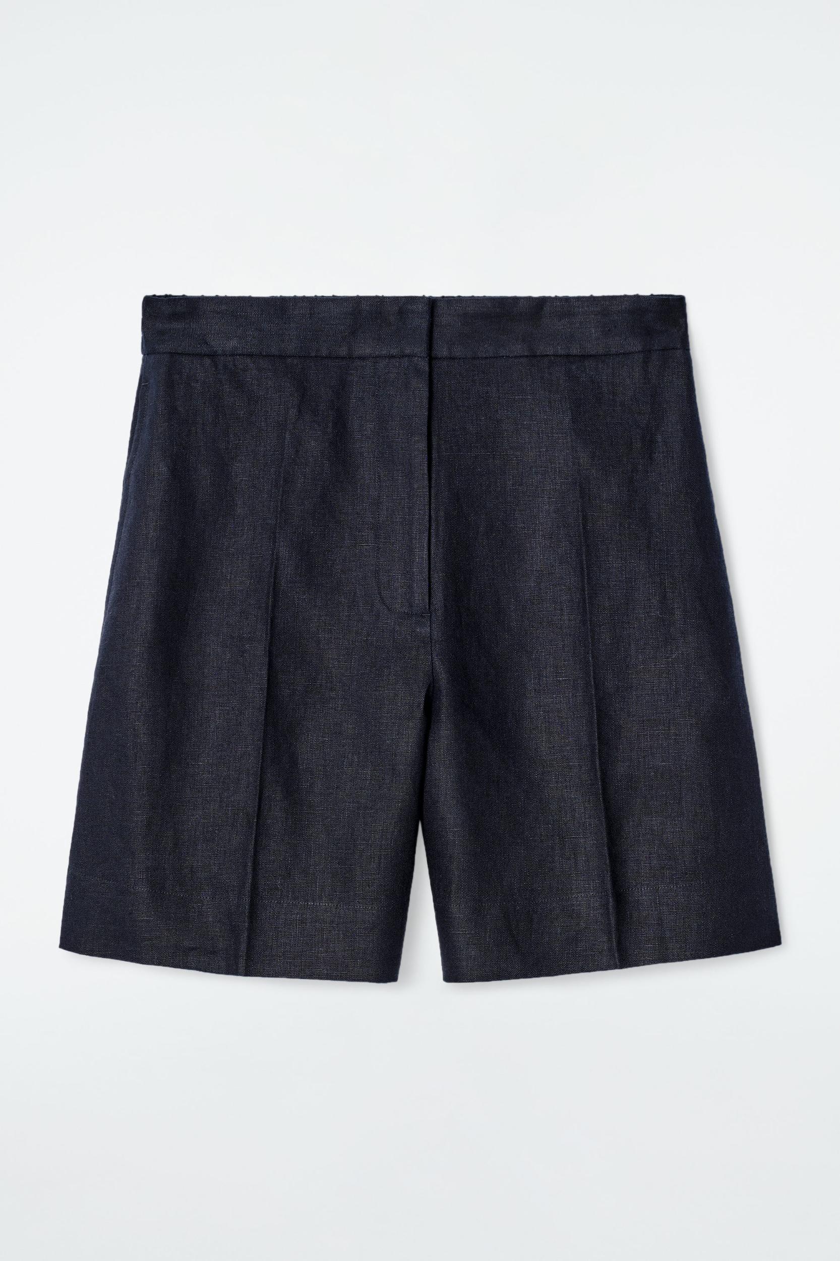 TAILORED ELASTICATED LINEN SHORTS Product Image