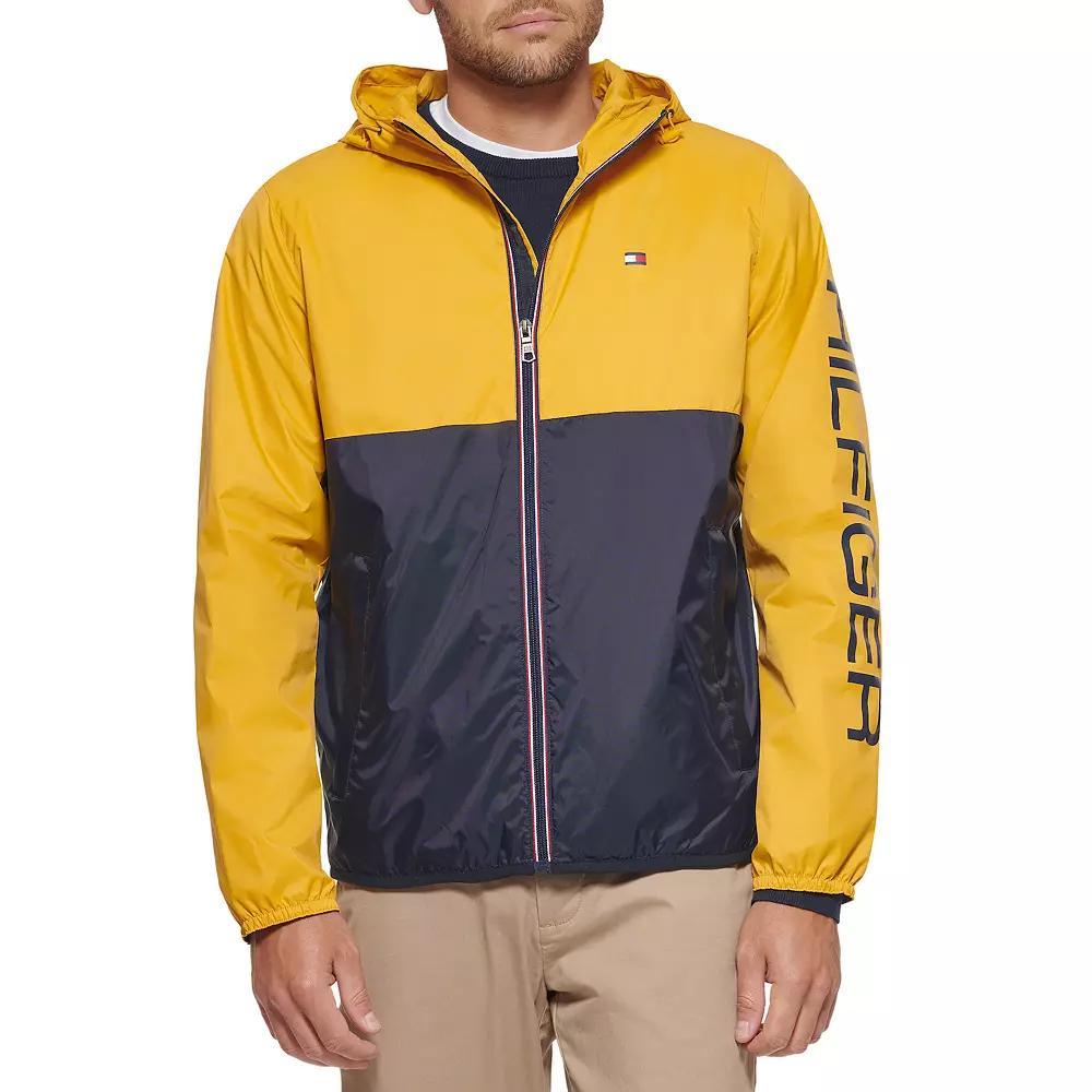 Men's Tommy Hilfiger Hooded Rain Slicker Jacket, Size: XXL, Yellow Product Image