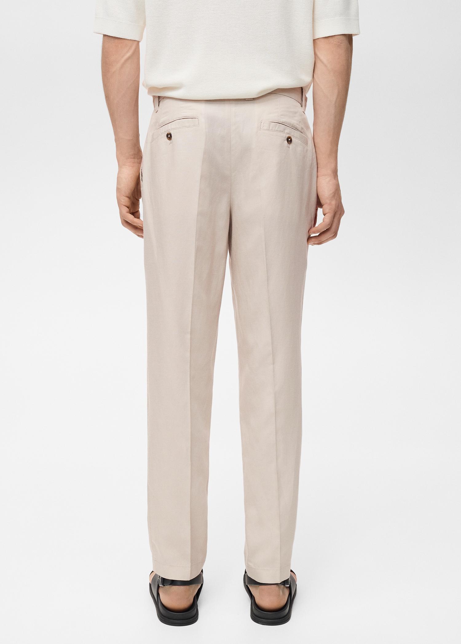 Slim fit linen pants - Men | MANGO USA Product Image
