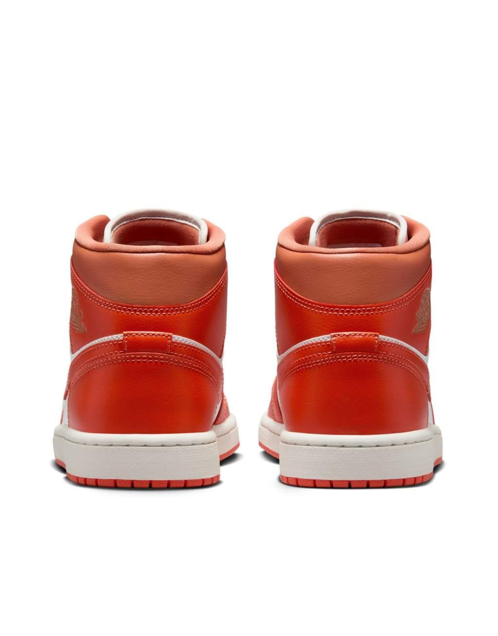 Nike Air Jordan 1 Mid sneakers in orange Product Image