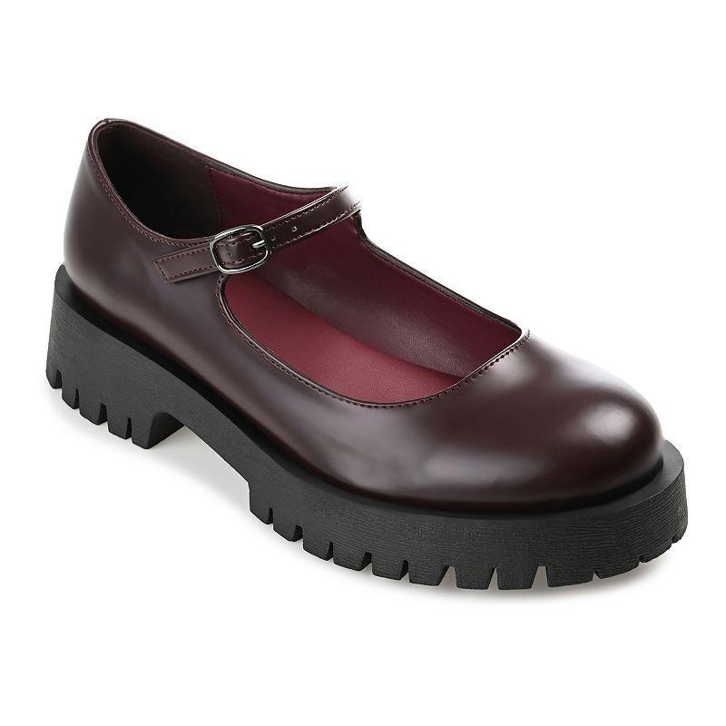 Journee Kamie Womens Mary Jane Shoes Red Product Image