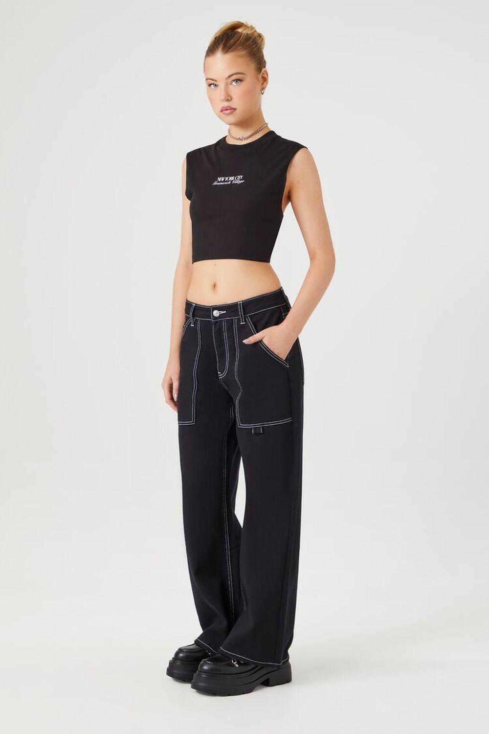 Twill Utility Carpenter Pants | Forever 21 Product Image