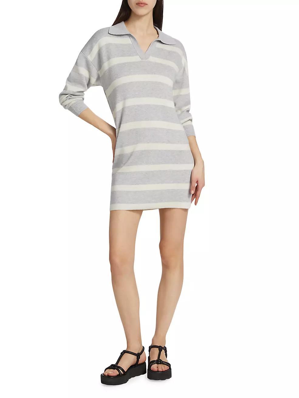 Birdseye Striped Polo Dress Product Image