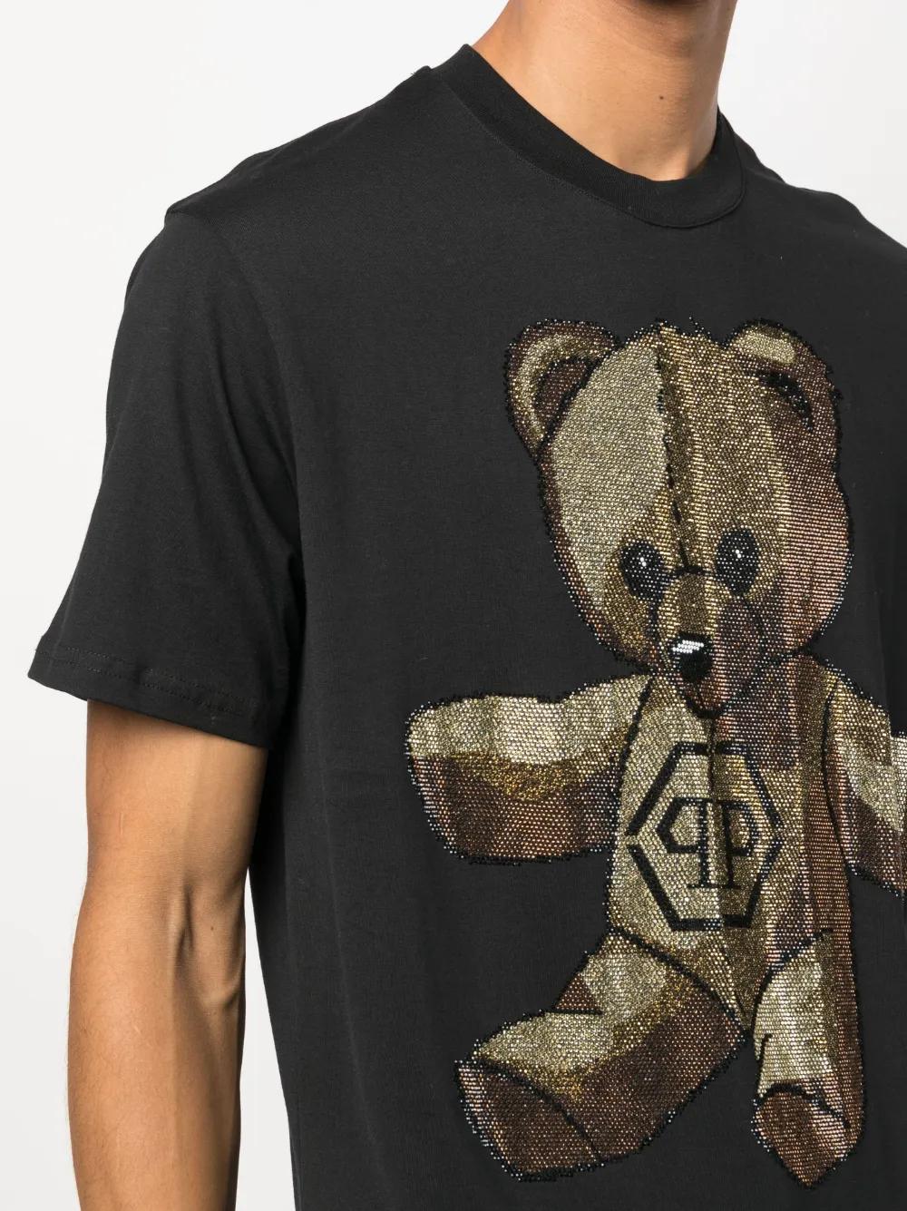 Bear-motif round-neck T-shirt  Product Image