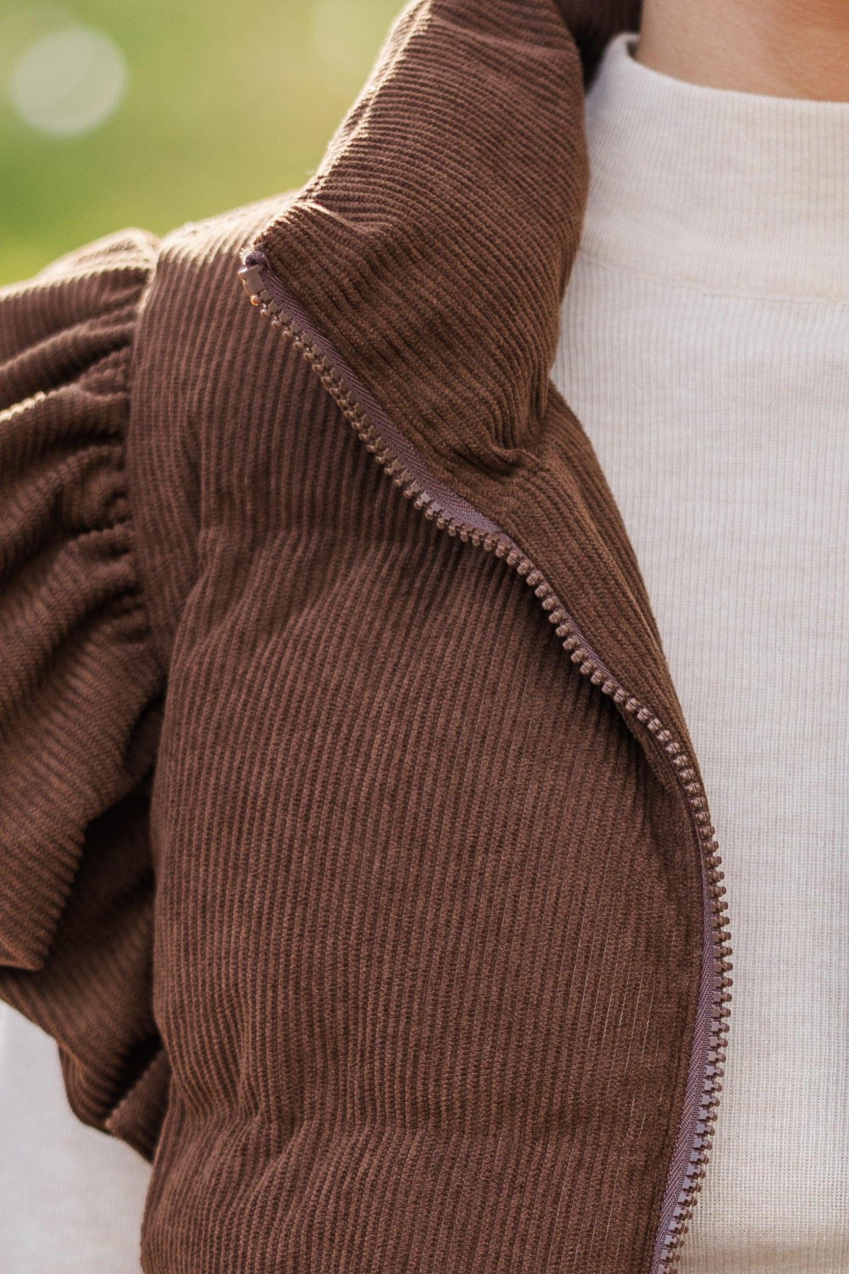 Build You Up Brown Corduroy Vest Female Product Image