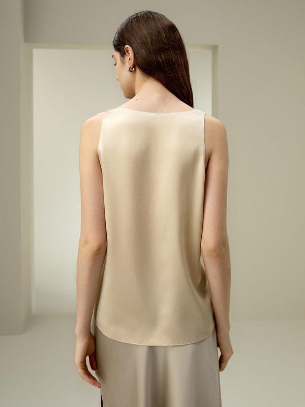 Relaxed Silk U-neck Tank Product Image