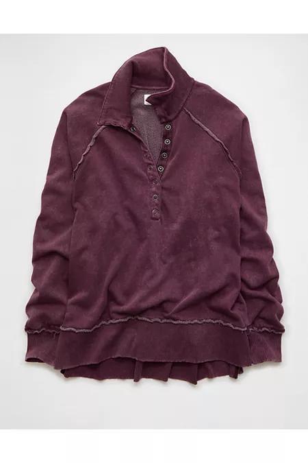 AE Big Hug Henley Sweatshirt Women's Product Image