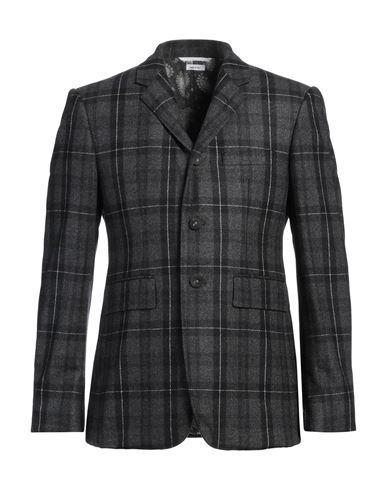 THOM BROWNE Man Blazer Lead Size 5 Wool, Cashmere In Grey Product Image