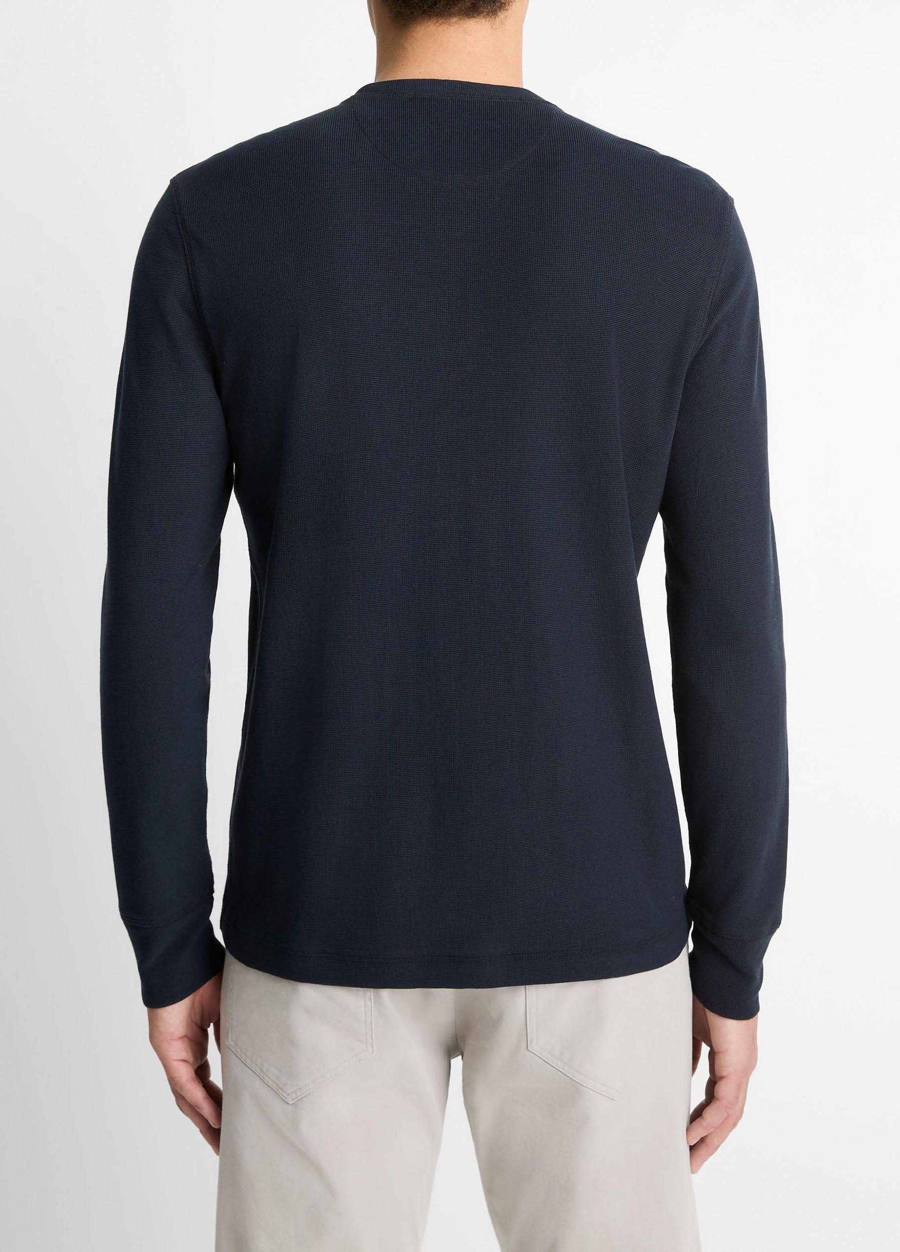 Pima Cotton Waffle Henley Product Image