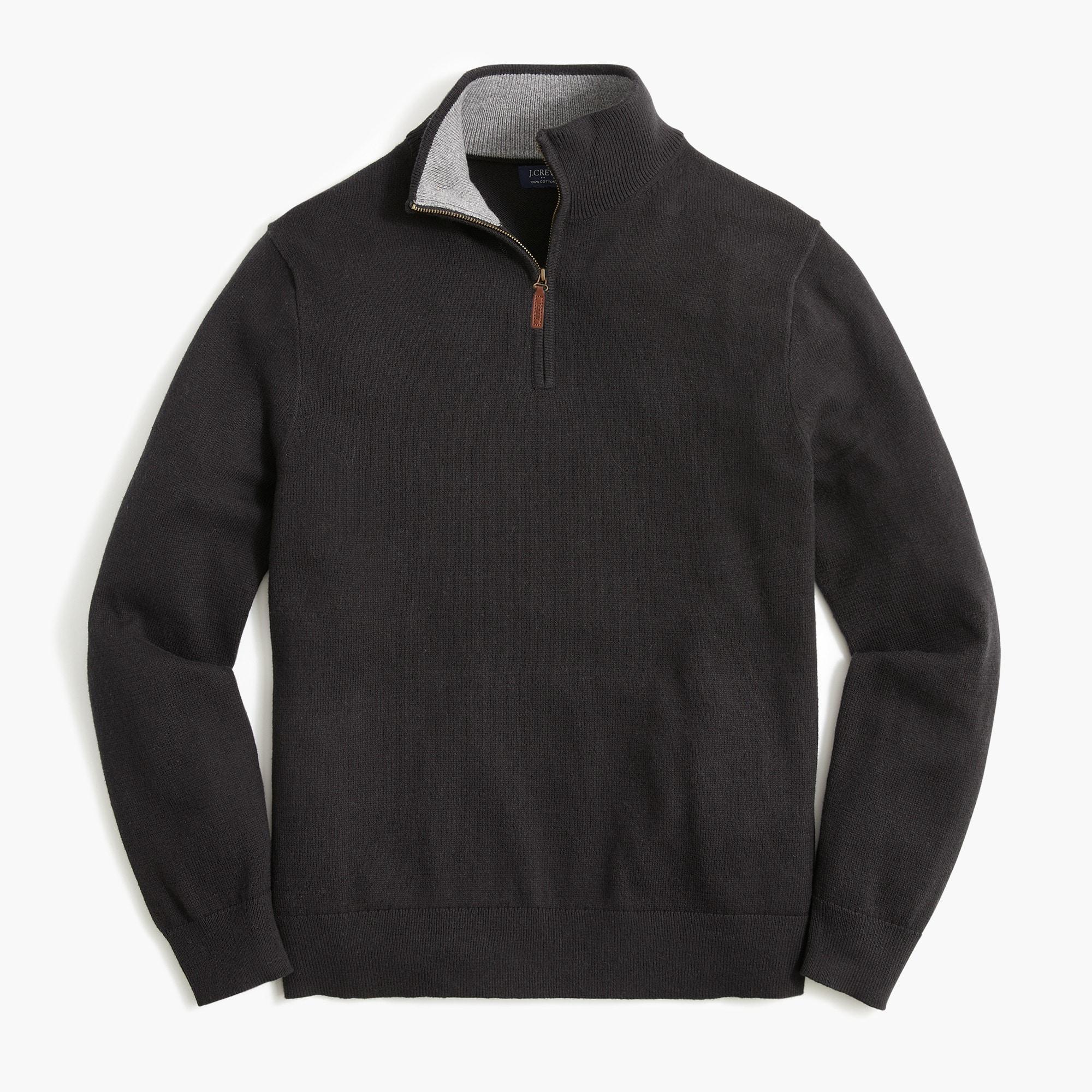 Cotton half-zip sweater Product Image